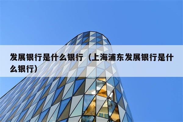 发展银行是什么银行（上海浦东发展银行是什么银行） 