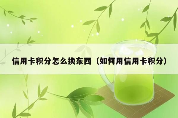 信用卡积分怎么换东西（如何用信用卡积分） 