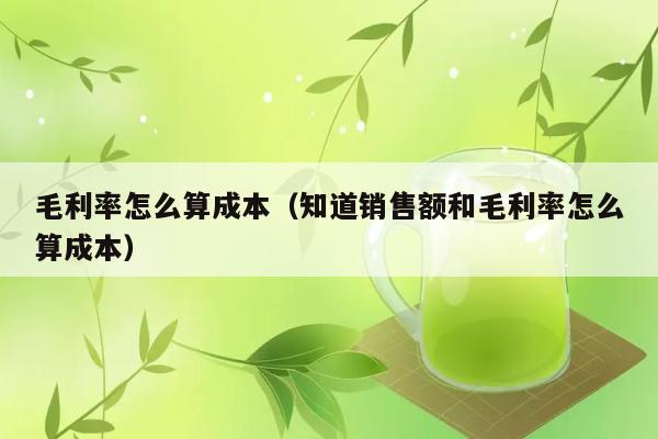 毛利率怎么算成本（知道销售额和毛利率怎么算成本） 