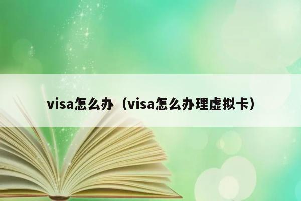 visa怎么办（visa怎么办理虚拟卡） 