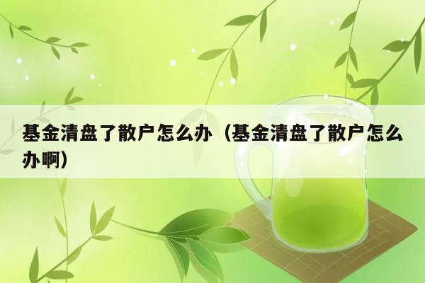 基金清盘了散户怎么办（基金清盘了散户怎么办啊） 