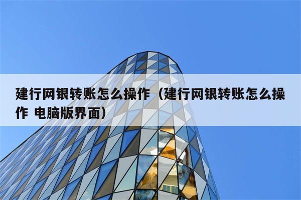 建行网银转账怎么操作（建行网银转账怎么操作 电脑版界面） 