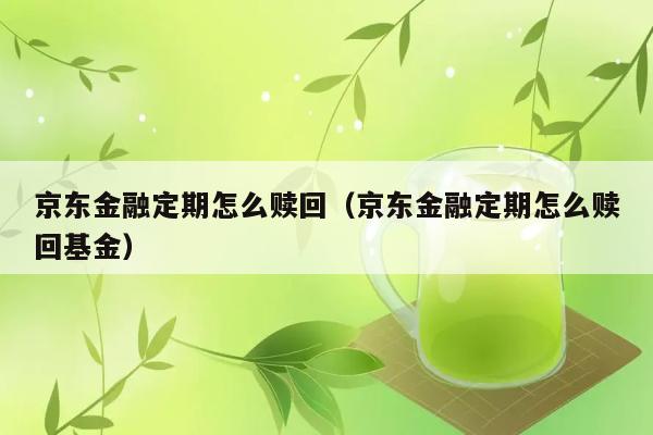 京东金融定期怎么赎回（京东金融定期怎么赎回基金） 