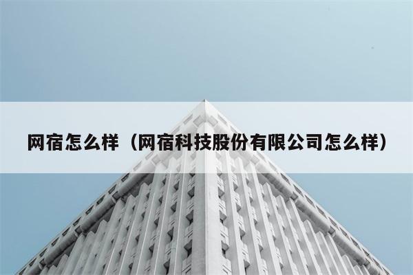 网宿怎么样（网宿科技股份有限公司怎么样） 