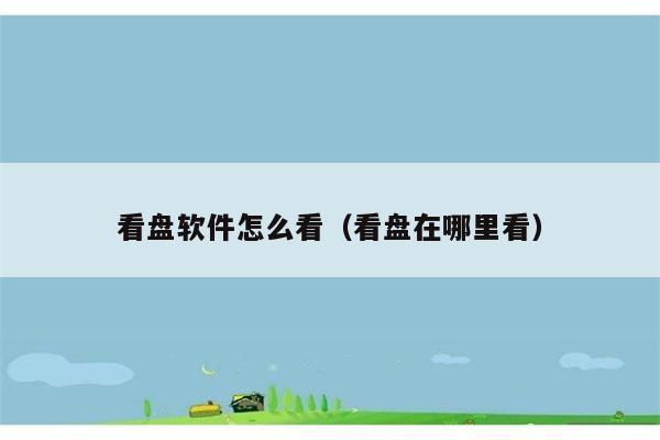 看盘软件怎么看（看盘在哪里看） 