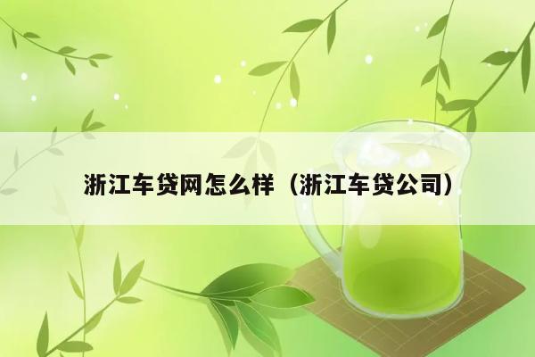 浙江车贷网怎么样（浙江车贷公司） 