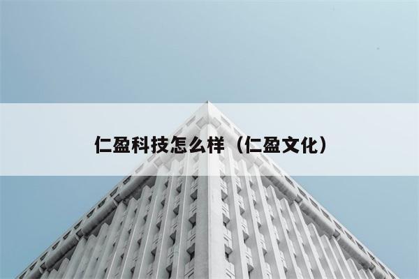 仁盈科技怎么样（仁盈文化） 