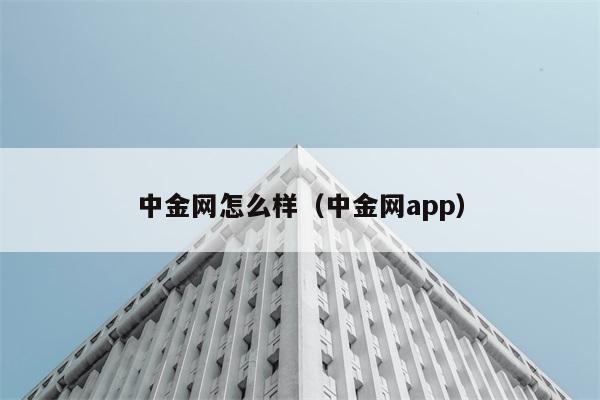 中金网怎么样（中金网app） 