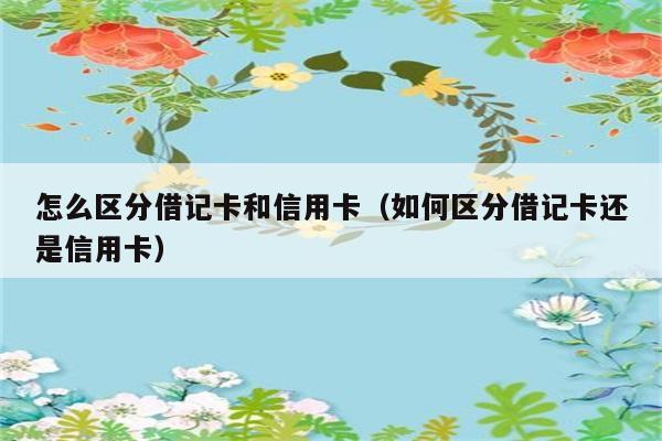 怎么区分借记卡和信用卡（如何区分借记卡还是信用卡） 