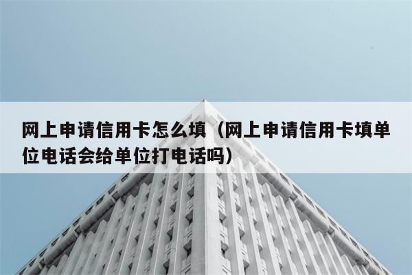 网上申请信用卡怎么填（网上申请信用卡填单位电话会给单位打电话吗） 