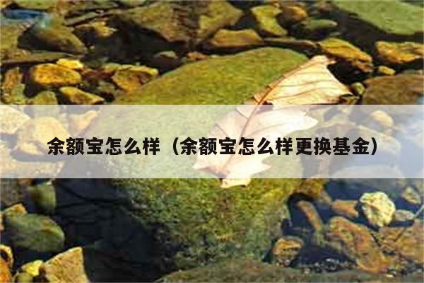 余额宝怎么样（余额宝怎么样更换基金） 