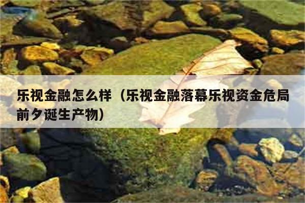 乐视金融怎么样（乐视金融落幕乐视资金危局前夕诞生产物） 