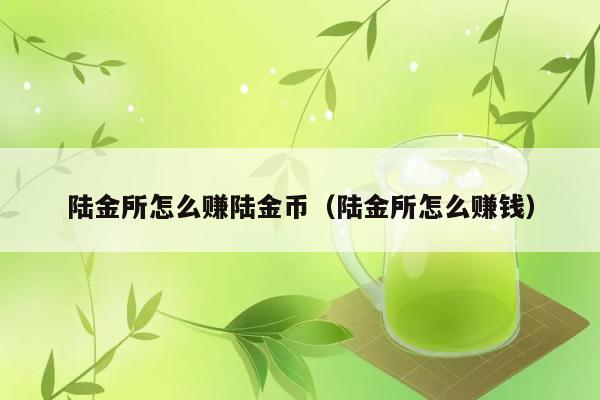 陆金所怎么赚陆金币（陆金所怎么赚钱） 