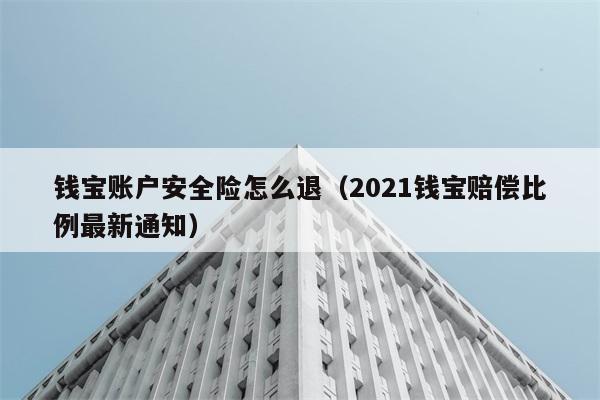 钱宝账户安全险怎么退（2021钱宝赔偿比例最新通知） 