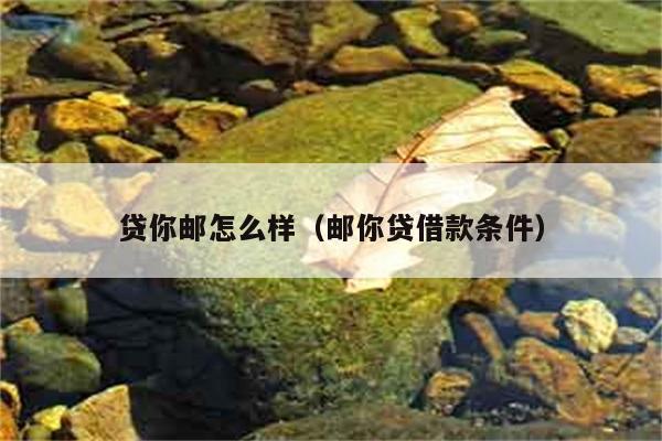 贷你邮怎么样（邮你贷借款条件） 