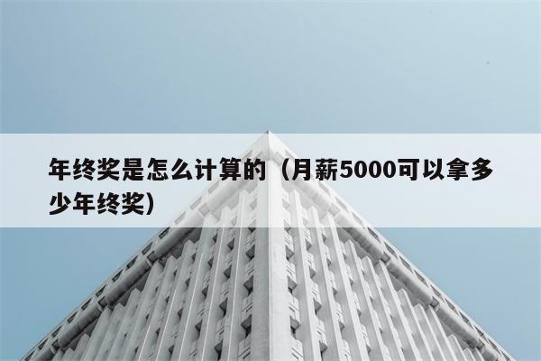 年终奖是怎么计算的（月薪5000可以拿多少年终奖） 