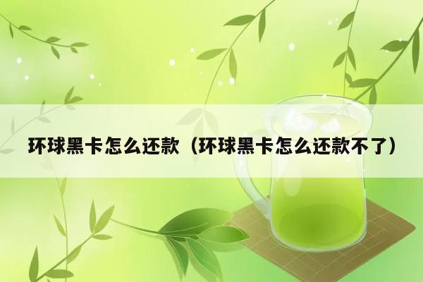 环球黑卡怎么还款（环球黑卡怎么还款不了） 