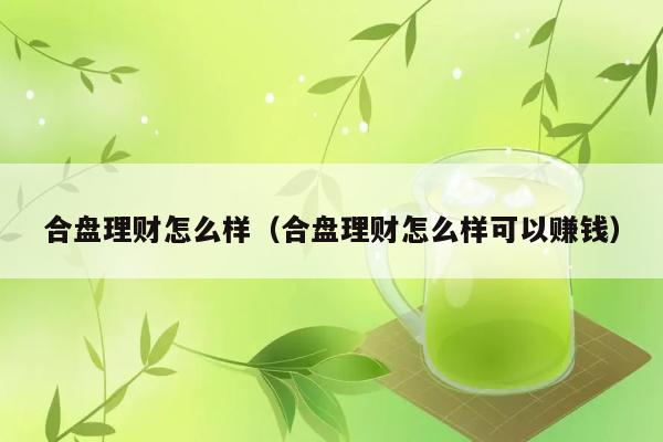 合盘理财怎么样（合盘理财怎么样可以赚钱） 