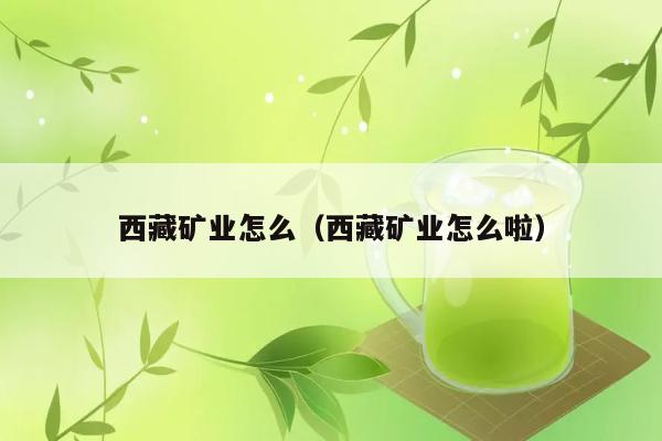 西藏矿业怎么（西藏矿业怎么啦） 