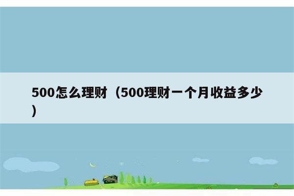 500怎么理财（500理财一个月收益多少） 