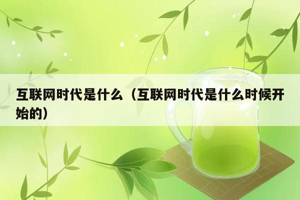 互联网时代是什么（互联网时代是什么时候开始的） 