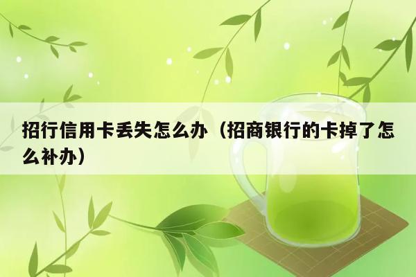 招行信用卡丢失怎么办（招商银行的卡掉了怎么补办） 