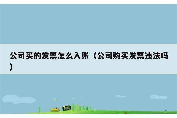 公司买的发票怎么入账（公司购买发票违法吗） 