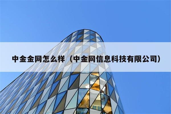 中金金网怎么样（中金网信息科技有限公司） 