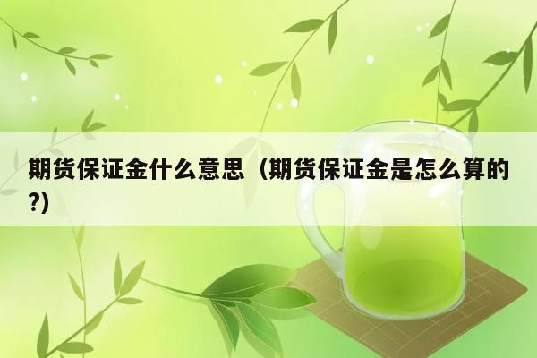 期货保证金什么意思（期货保证金是怎么算的?） 