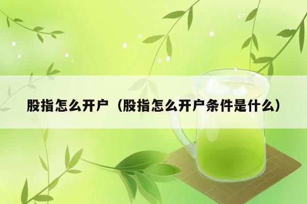 股指怎么开户（股指怎么开户条件是什么） 