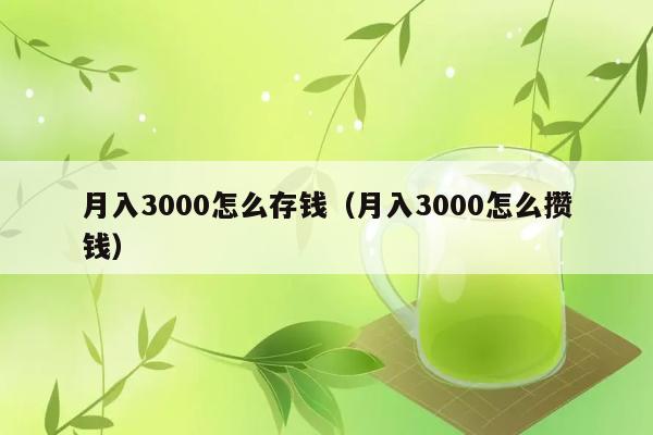 月入3000怎么存钱（月入3000怎么攒钱） 