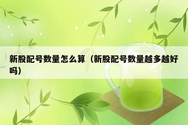 新股配号数量怎么算（新股配号数量越多越好吗） 