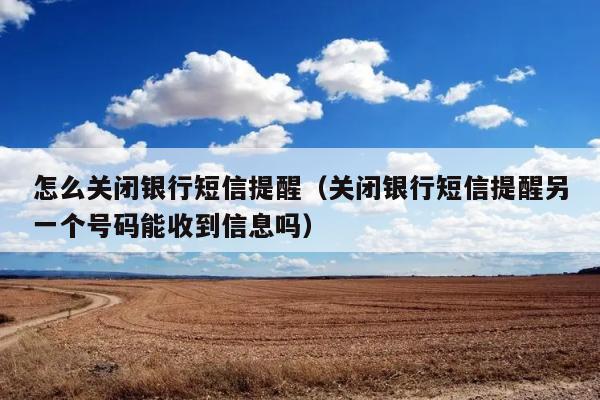 怎么关闭银行短信提醒（关闭银行短信提醒另一个号码能收到信息吗） 