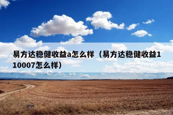 易方达稳健收益a怎么样（易方达稳健收益110007怎么样） 