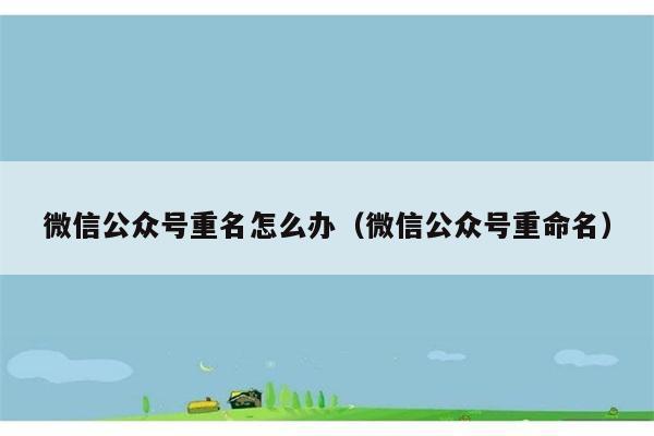 微信公众号重名怎么办（微信公众号重命名） 