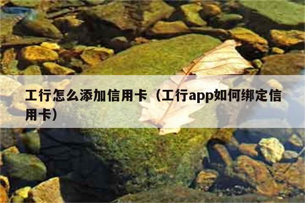 工行怎么添加信用卡（工行app如何绑定信用卡） 