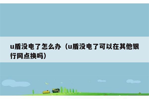 u盾没电了怎么办（u盾没电了可以在其他银行网点换吗） 