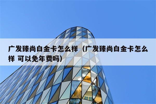 广发臻尚白金卡怎么样（广发臻尚白金卡怎么样 可以免年费吗） 