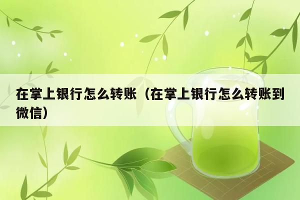 在掌上银行怎么转账（在掌上银行怎么转账到微信） 