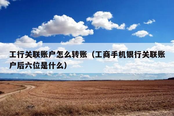 工行关联账户怎么转账（工商手机银行关联账户后六位是什么） 