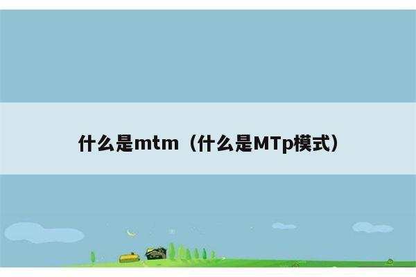 什么是mtm（什么是MTp模式） 