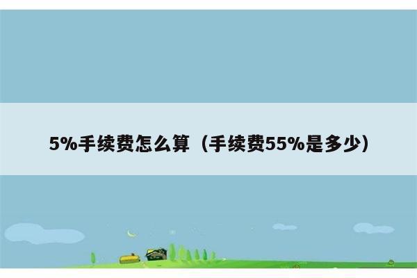 5%手续费怎么算（手续费55%是多少） 