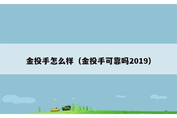 金投手怎么样（金投手可靠吗2019） 