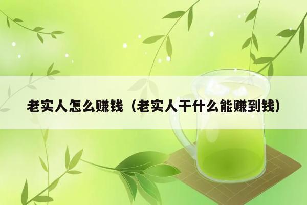 老实人怎么赚钱（老实人干什么能赚到钱） 