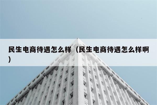 民生电商待遇怎么样（民生电商待遇怎么样啊） 