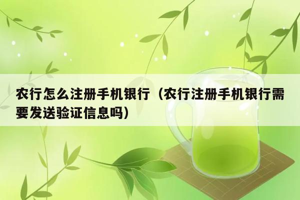 农行怎么注册手机银行（农行注册手机银行需要发送验证信息吗） 