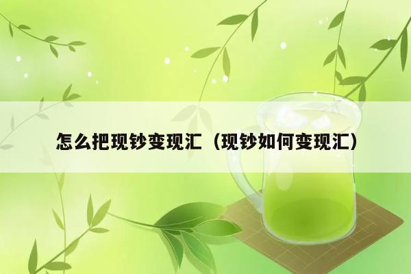 怎么把现钞变现汇（现钞如何变现汇） 