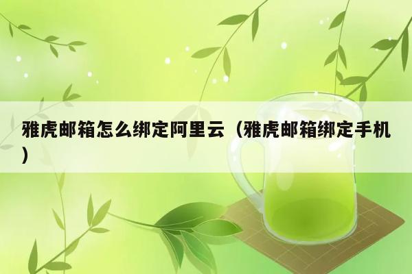 雅虎邮箱怎么绑定阿里云（雅虎邮箱绑定手机） 