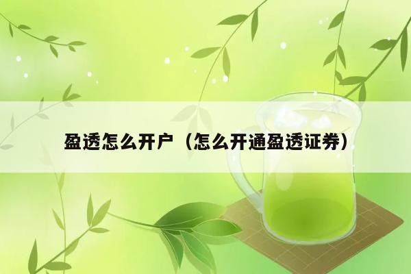 盈透怎么开户（怎么开通盈透证券） 