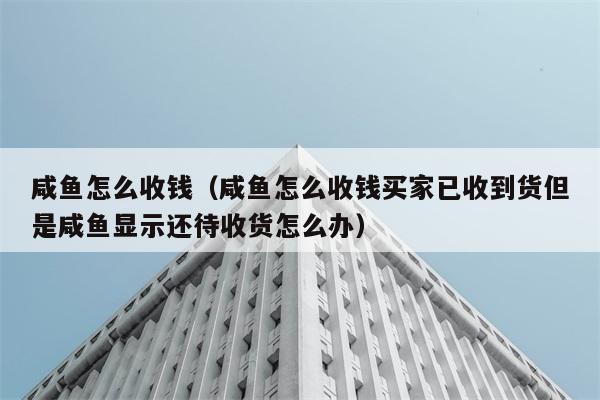 咸鱼怎么收钱（咸鱼怎么收钱买家已收到货但是咸鱼显示还待收货怎么办） 